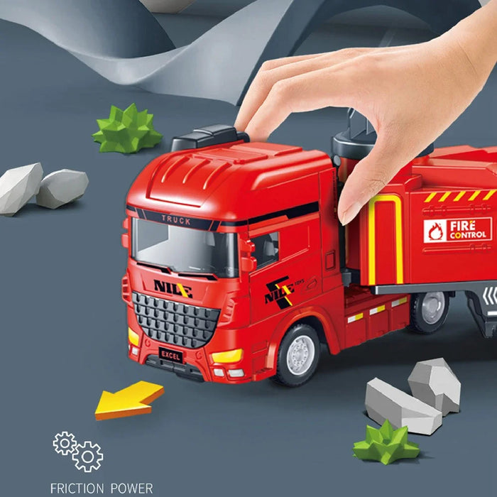 Crane Fire Control Truck Construction Vehicle Model Early Educational Kids Toy - Rescue Truck - 2