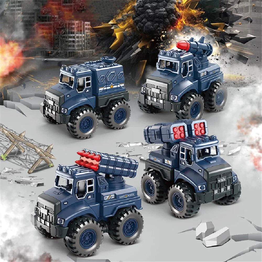 Inertial Military Vehicle Novelty Toy Plastic Simulation Military Toys Models Children's Toys - Style A - 6