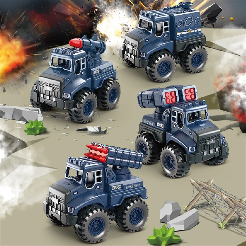 Inertial Military Vehicle Novelty Toy Plastic Simulation Military Toys Models Children's Toys - Style A - 7