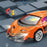 Plastic Car Model Pull Back Vehicles Toy Car Mini Supercar Toy with Sound and Light - Yellow - 3