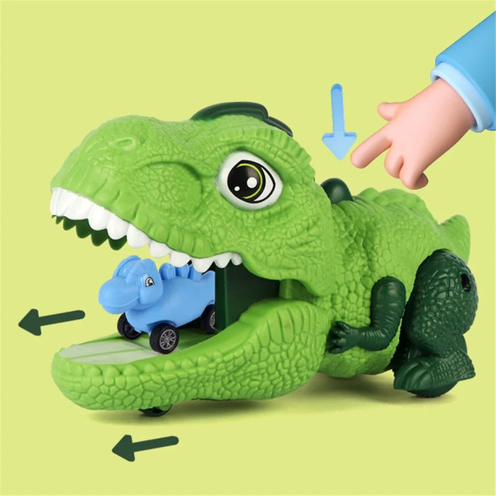 Mouth Bounce Dinosaur Toys Set Volcano Dinosaur Truck Car Games Set Kids Boys Gift - 5
