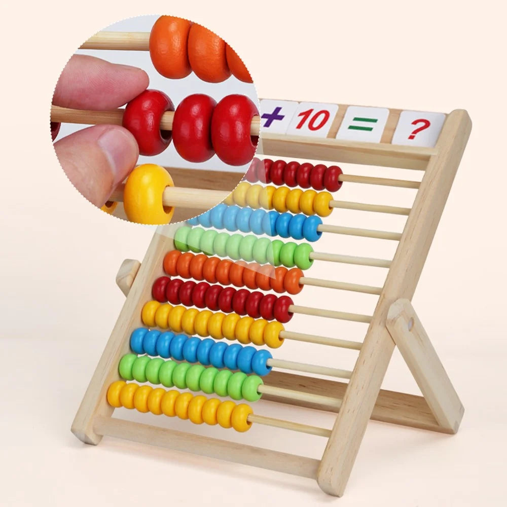 QITONGBAO Multicolor Learning Number Abacus Stand Children Educational Development Math Game Toy - 2