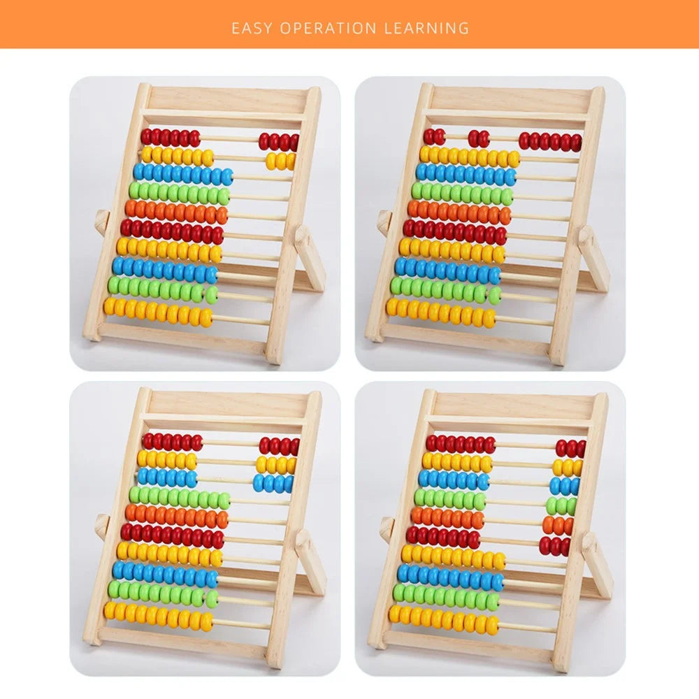 QITONGBAO Multicolor Learning Number Abacus Stand Children Educational Development Math Game Toy - 4