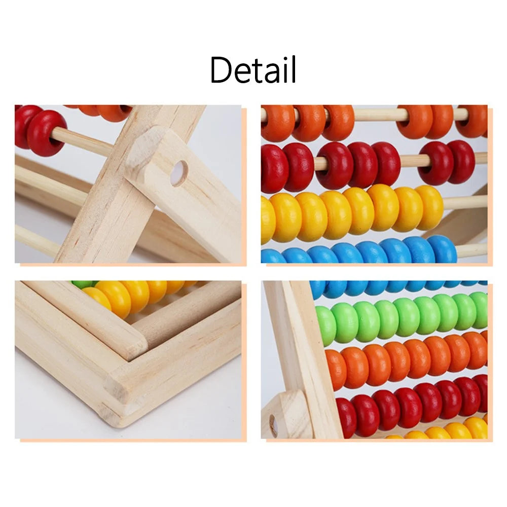 QITONGBAO Multicolor Learning Number Abacus Stand Children Educational Development Math Game Toy - 5