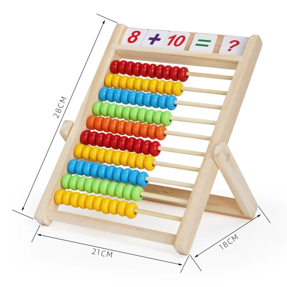 QITONGBAO Multicolor Learning Number Abacus Stand Children Educational Development Math Game Toy - 6