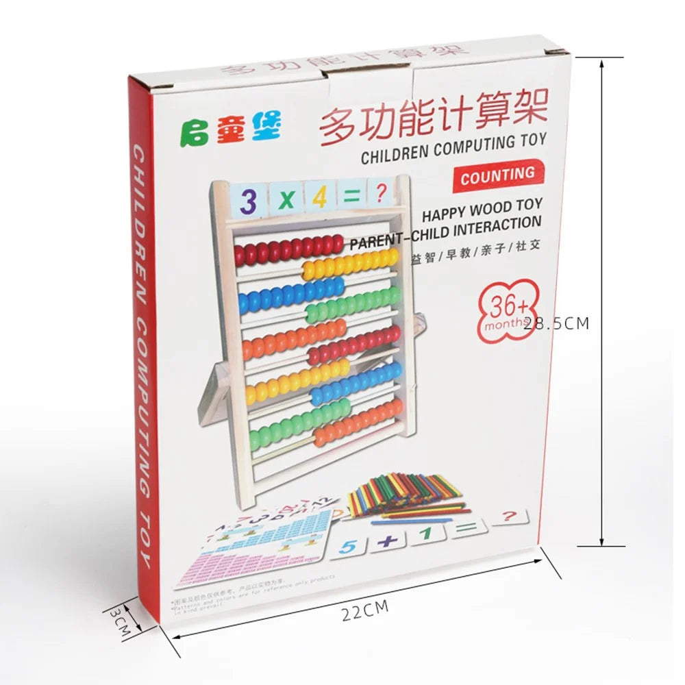 QITONGBAO Multicolor Learning Number Abacus Stand Children Educational Development Math Game Toy - 7