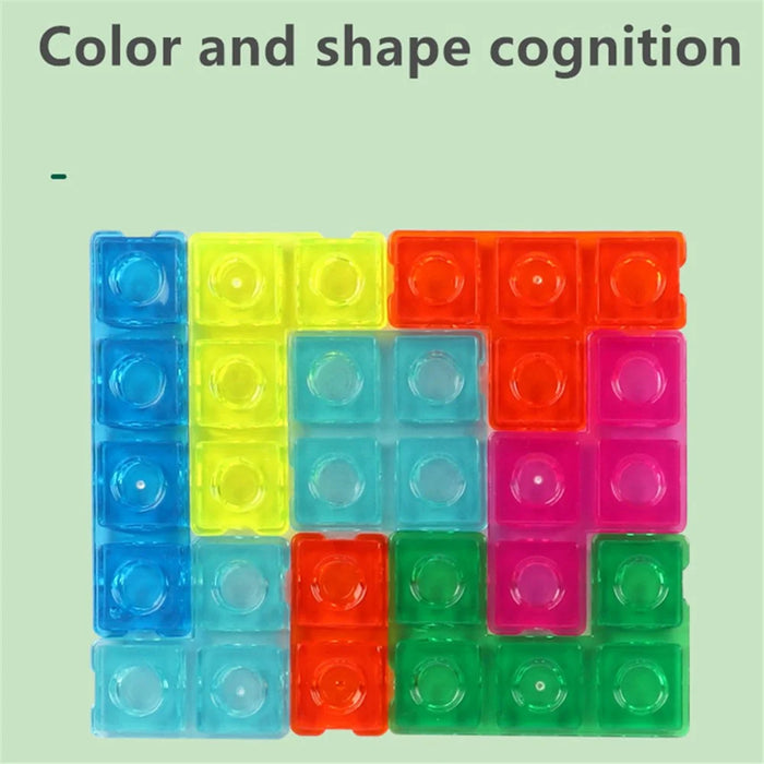 2-in-1 3D Block Puzzle Toy Logical Thinking Training Kids Educational Toy Parent-Child Desktop Game - HJ3805 - 6