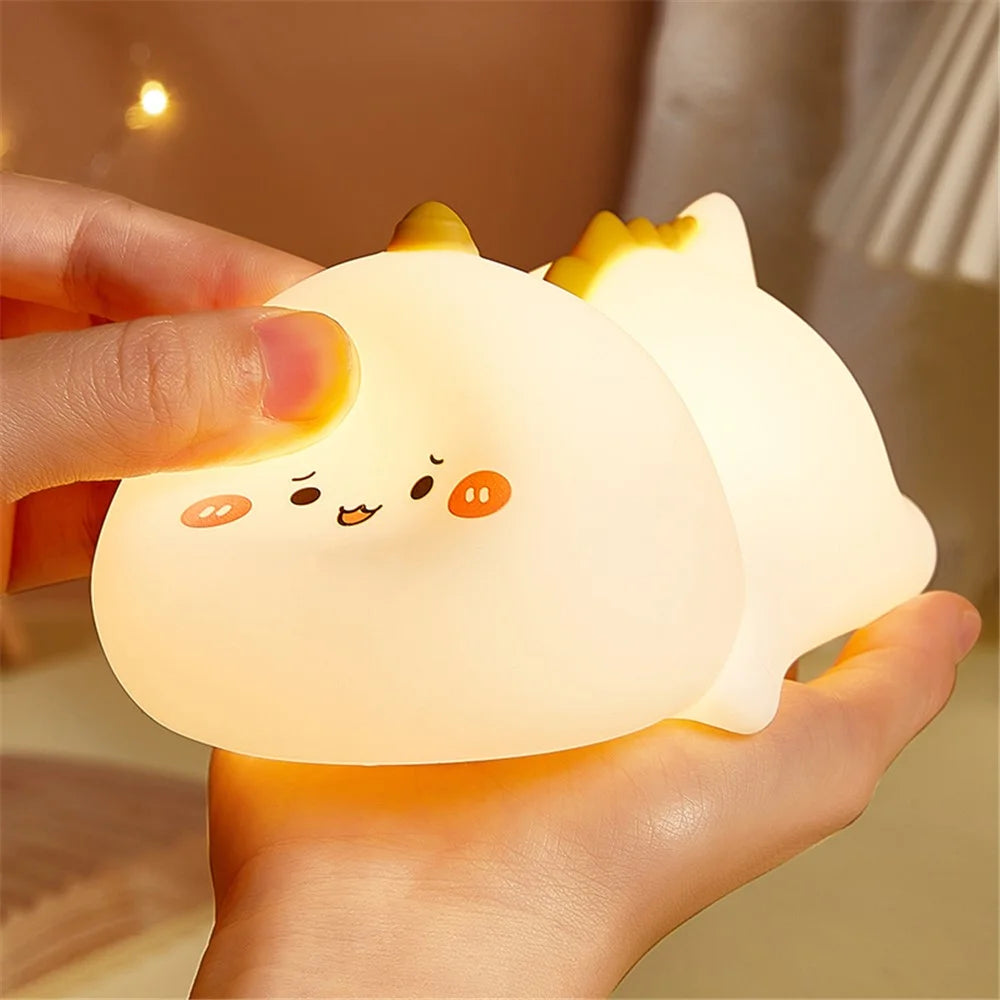 USB Charging Cute Dinosaur Bedside Touch Lamp Breastfeeding Night Light Toddler Baby Bedroom Decoration LED Light - 3