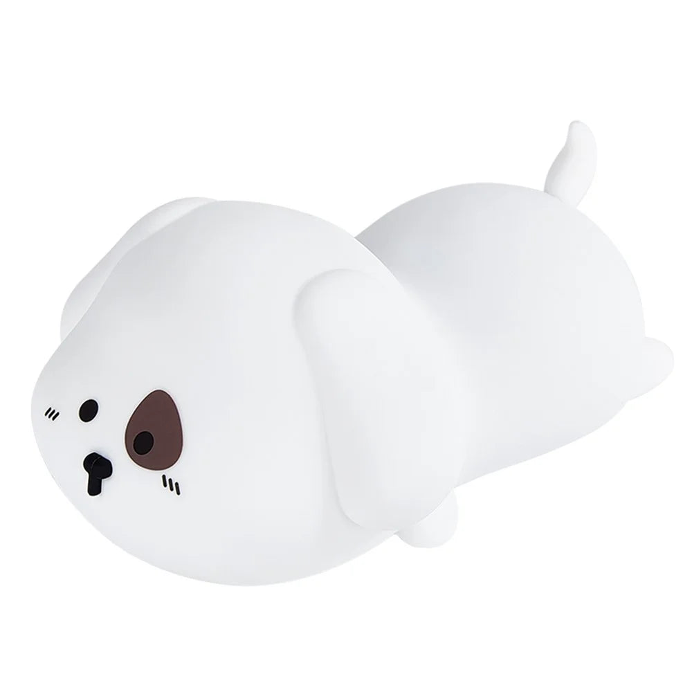 Cute Dog Touch Night Lamp Bedroom Decoration LED Light USB Charging Bedside Tap Lamp - 1