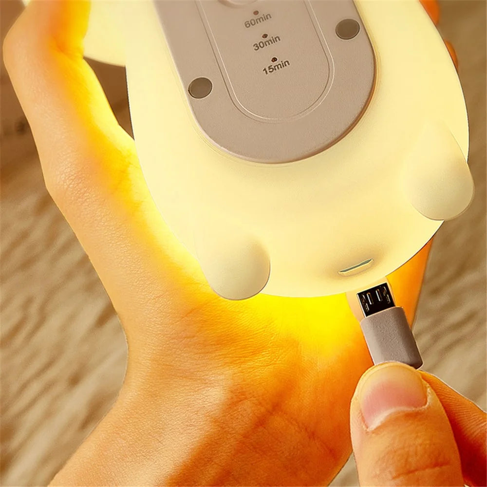 Cute Dog Touch Night Lamp Bedroom Decoration LED Light USB Charging Bedside Tap Lamp - 6
