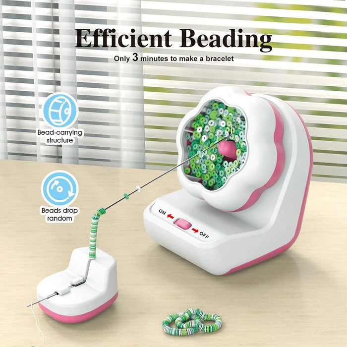 DIY Electric Bead Spinner for Jewelry Bracelets Making, Auto Clay Beads Bowl - 2