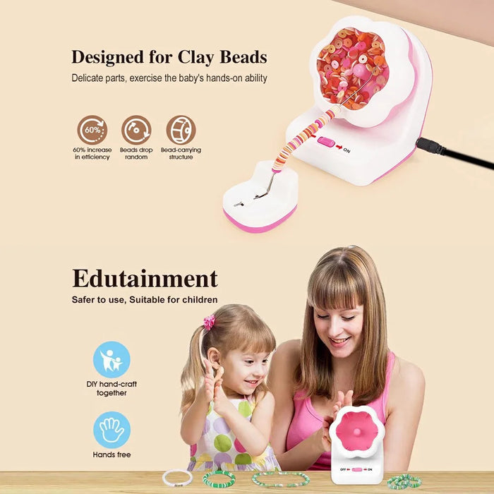 DIY Electric Bead Spinner for Jewelry Bracelets Making, Auto Clay Beads Bowl - 6