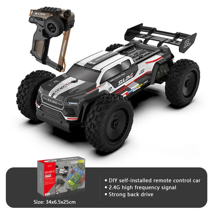 SULONG 1:18 DIY RC Car 2.4G Remote Control Assembly Car Kids Boys Toy - No.8 Off-road Vehicle - 2