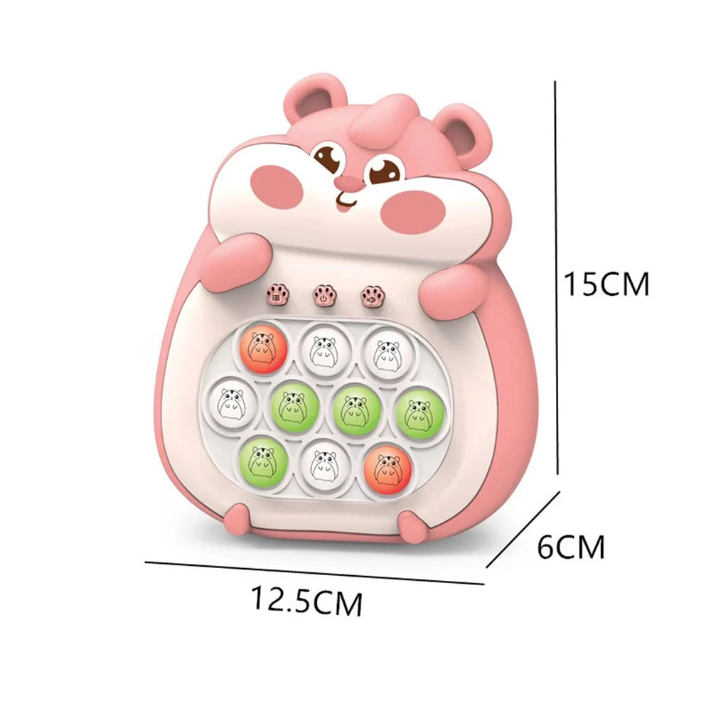 282A Quick Push Bubble Pop Puzzle Game Machine Sensory Toy for Kids - Brown - 5