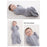 AB01 Cotton Baby Swaddle Infant Anti-kicking Zipper Sleeping Bag, Size L - Grey - 3