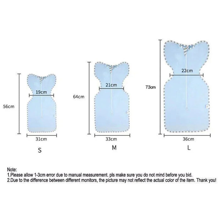 AB01 Cotton Baby Swaddle Infant Anti-kicking Zipper Sleeping Bag, Size L - Grey - 6