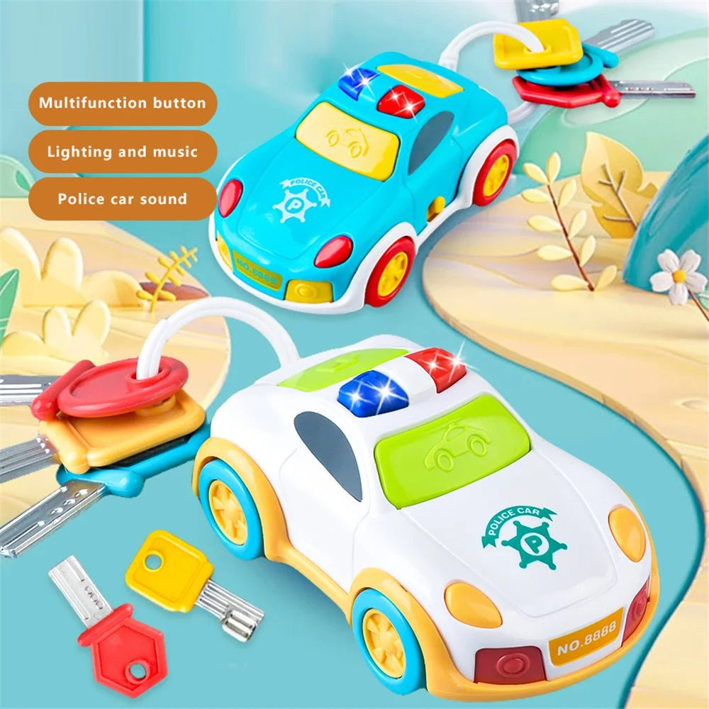 1125 Early Education Children Car Toy Music Light Effects Fun Kids Gift for Boys Girls - White - 2