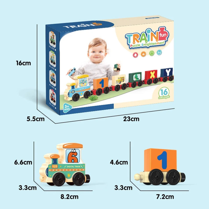 JJ924-927 Toy Train Sets with Bricks DIY Preschool Educational Toys for Toddlers Random Style - Car Version - 5