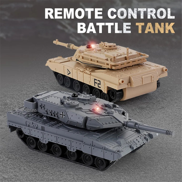 777-584 6 Channels Children 2.4G Remote Control Battle Tank Toy Simulation Model - Grey - 2