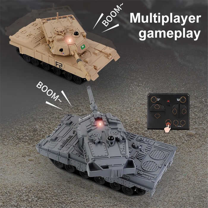 777-584 6 Channels Children 2.4G Remote Control Battle Tank Toy Simulation Model - Grey - 3