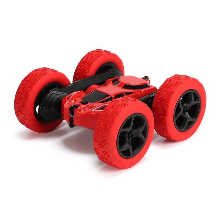 Flip Stunt Remote Control Car 7km / h High Speed RC Vehicle with LED Light Kids Toy Gift - Red - 2