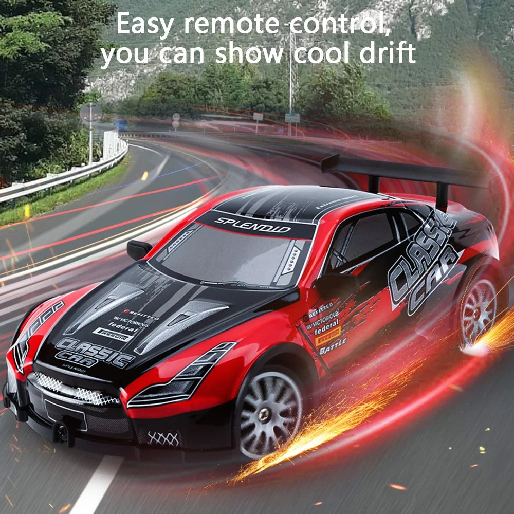 1:20 4WD Drift 2.4G Remote Control Racing Car Model with Light Children Toy - 103 Blue - 4