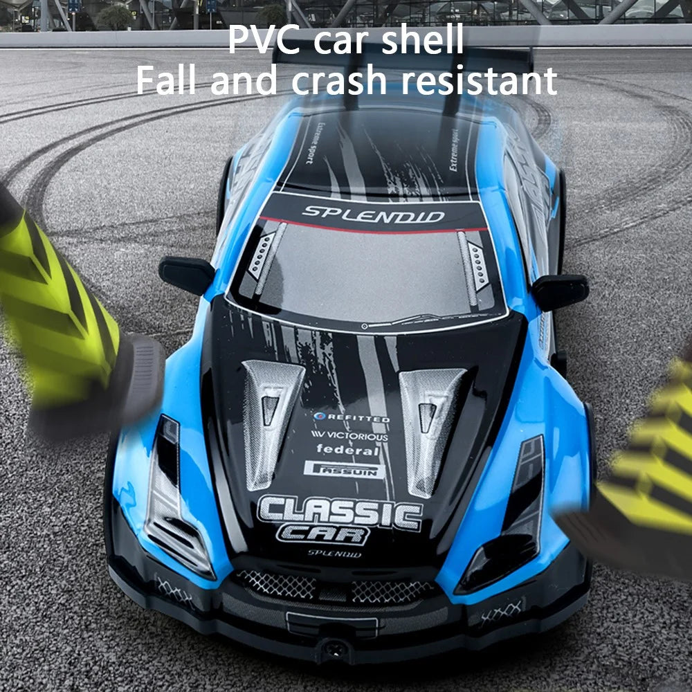 1:20 4WD Drift 2.4G Remote Control Racing Car Model with Light Children Toy - 103 Blue - 7