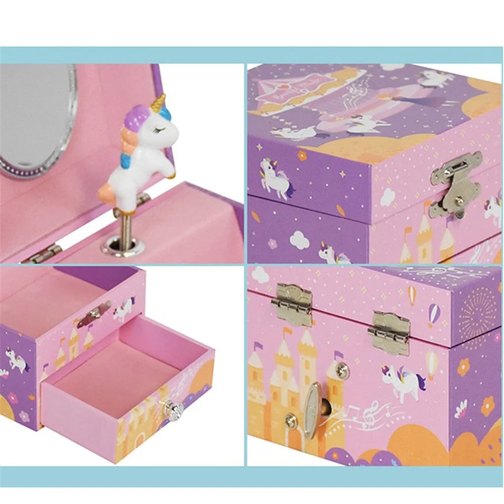 Jewelry Storage Box Girls Music Box Ornament Organizer Birthday Gift Table Decoration Cute Toy - Beautiful Dreamer - 5