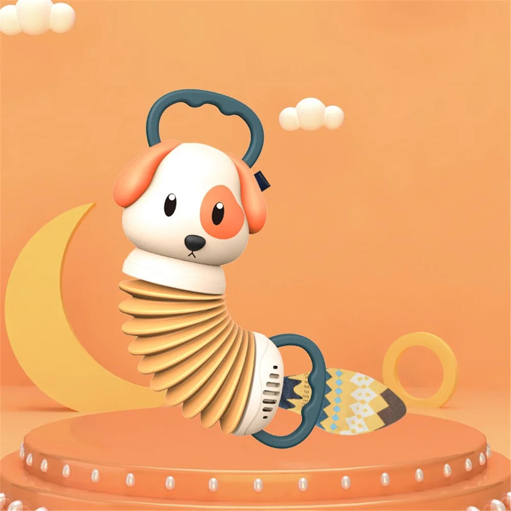 Cartoon Animal Shape Baby Accordion Toy Infant Grip Training Music Enlightenment Instrument Toy - Dog - 2