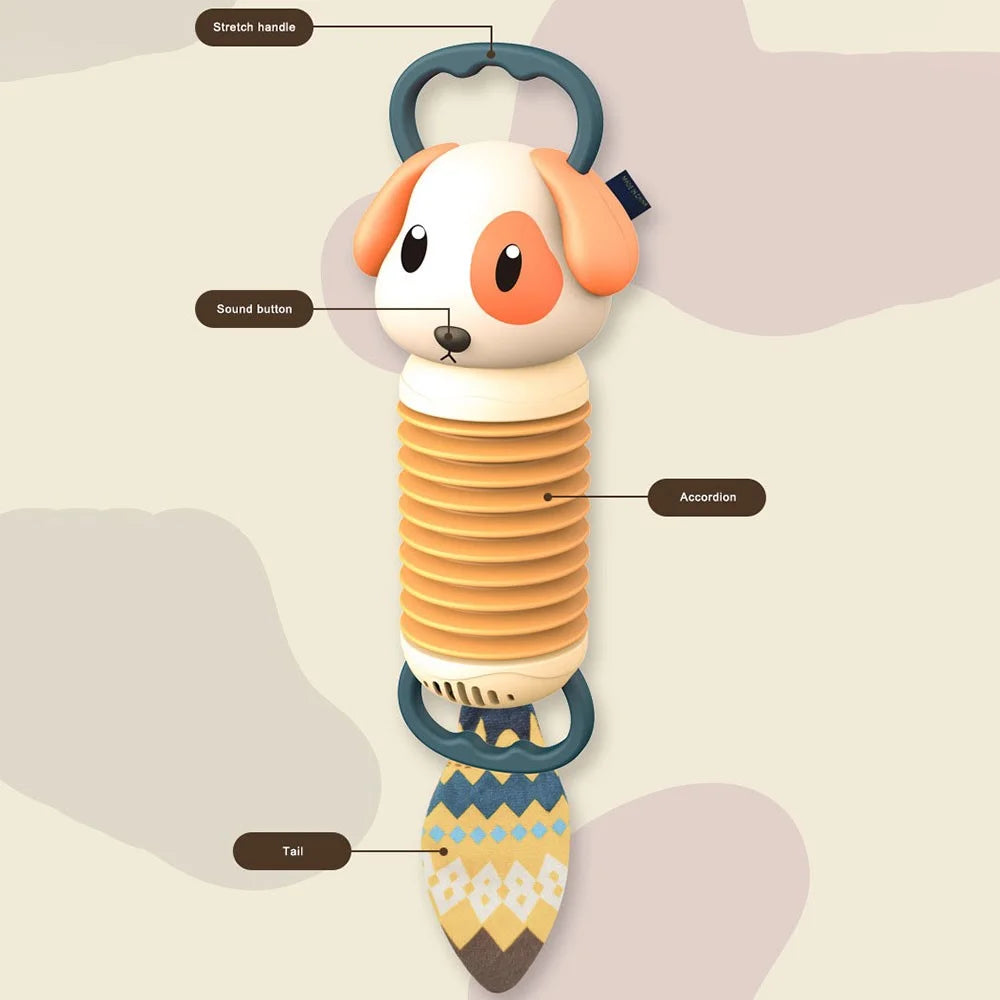 Cartoon Animal Shape Baby Accordion Toy Infant Grip Training Music Enlightenment Instrument Toy - Dog - 5