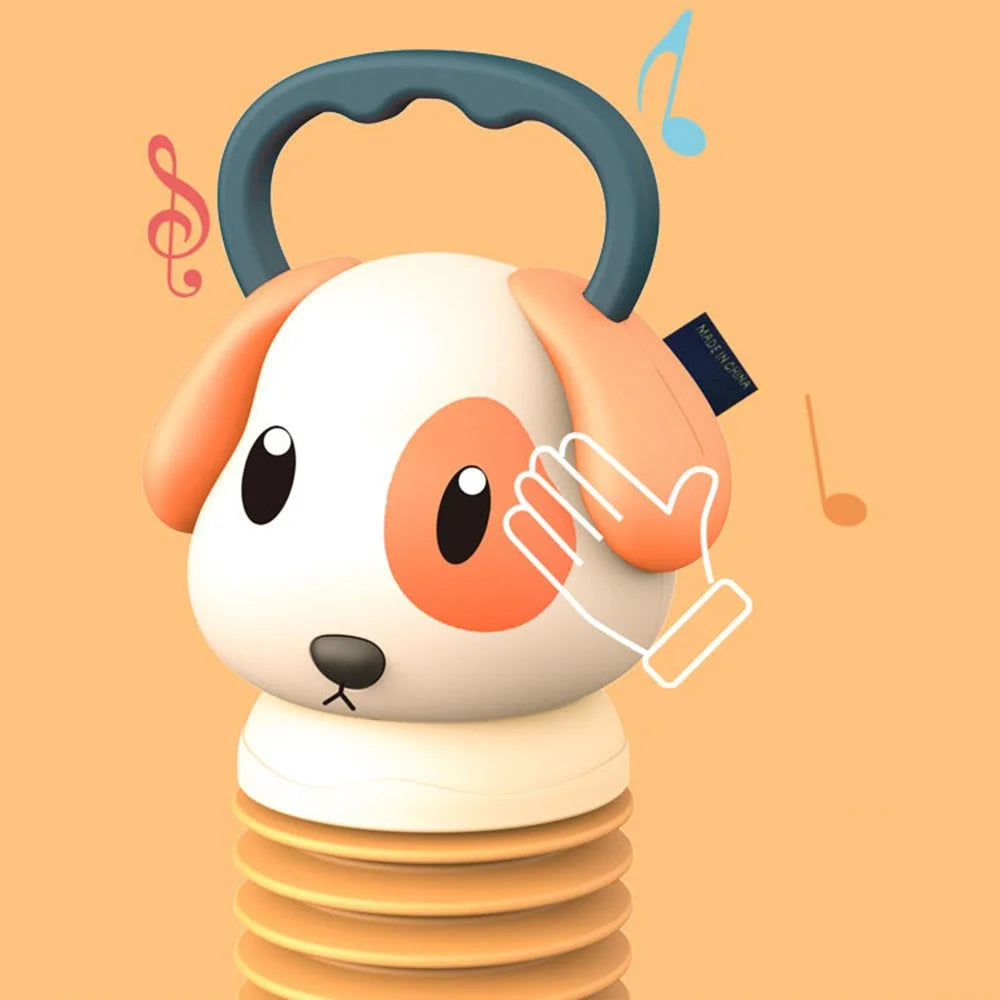 Cartoon Animal Shape Baby Accordion Toy Infant Grip Training Music Enlightenment Instrument Toy - Dog - 7