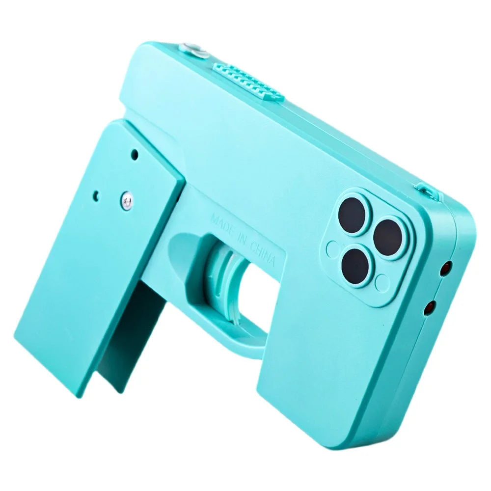 8093 Double Nozzle Foldable Water Gun for Children Outdoor Water Fight Toy - Green - 1