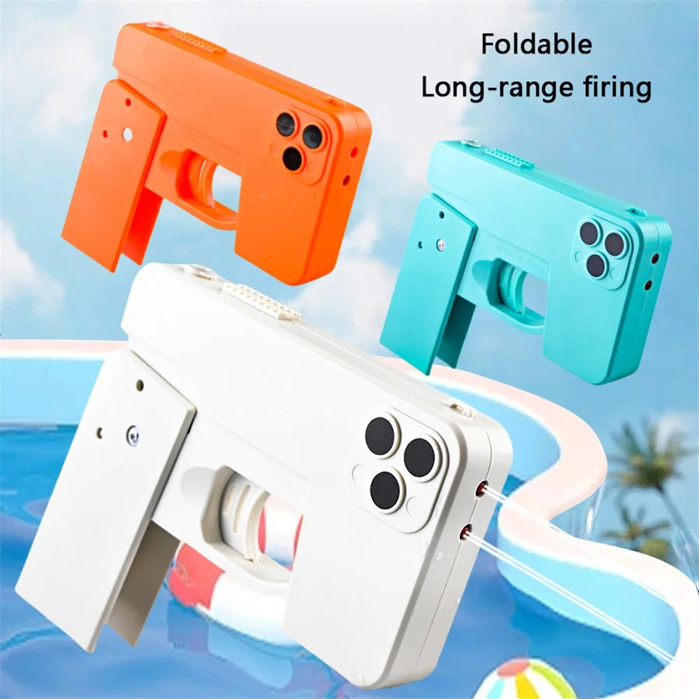 8093 Double Nozzle Foldable Water Gun for Children Outdoor Water Fight Toy - Green - 2