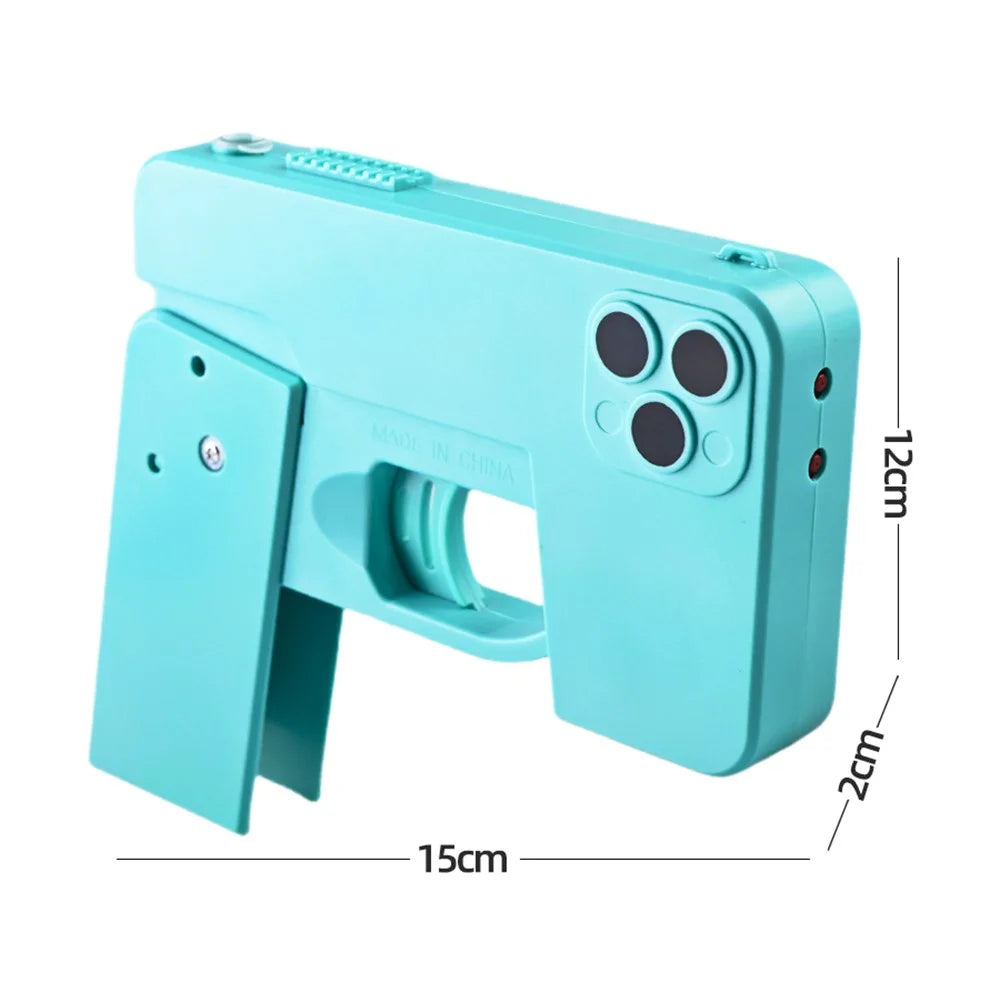 8093 Double Nozzle Foldable Water Gun for Children Outdoor Water Fight Toy - Green - 7