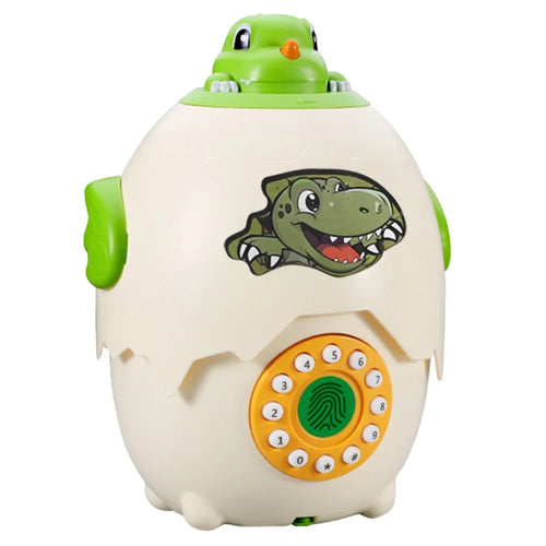 333-74 Kids Cartoon Dinosaur Egg Piggy Bank Password Protection Educational Money Bank - 1
