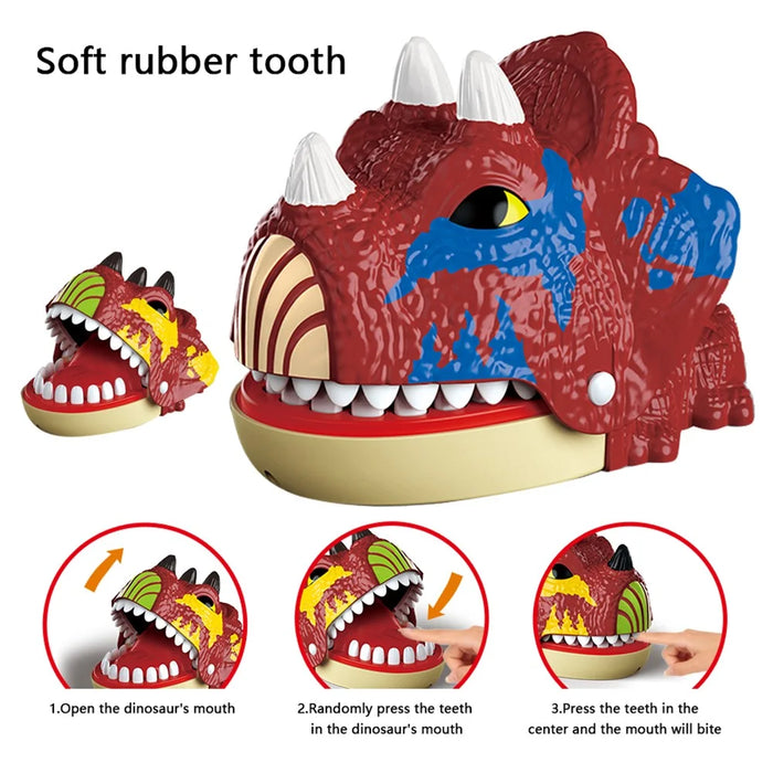 Dinosaur Teeth Biting Finger Prank Toy Parent-Child Interactive Table Game - X023-51-1 / Random Color - 3