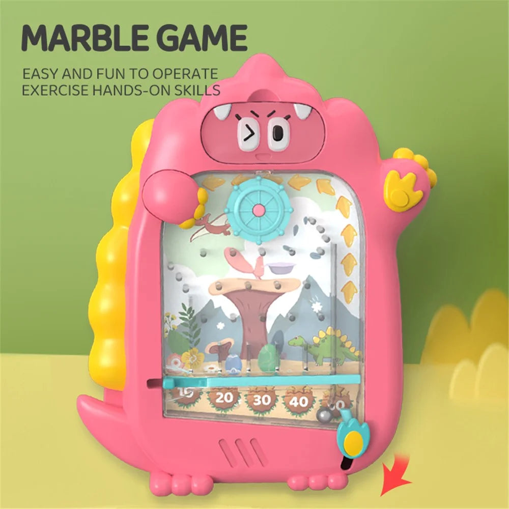 Dinosaur Magnetic Drawing Board Maze Marble Game Children Graffiti Drawing Writing Board Double-sided Educational Toy - Pink - 2