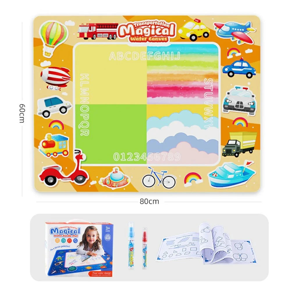 9659 Water Doodle Mat Drawing Mat Toddlers Educational Toys Bring Magic Pens Painting Writing Gift - City - 6