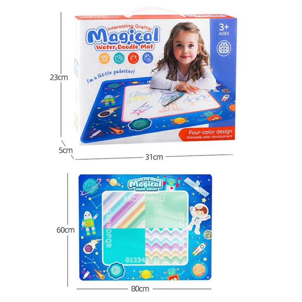 9659 Water Doodle Mat Drawing Mat Toddlers Educational Toys Bring Magic Pens Painting Writing Gift - City - 7