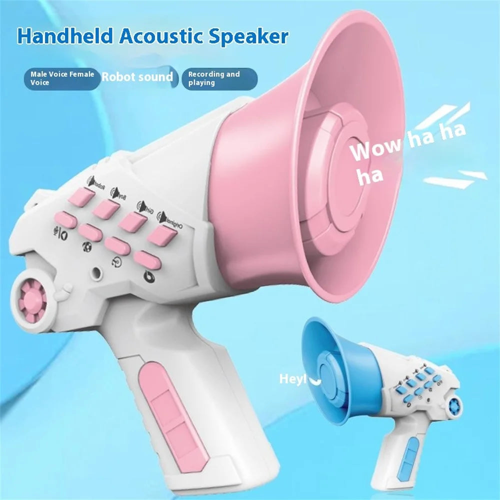 LZ070 Creative Children Recording Voice Changer Horn Toy Multi-Channel Funny Sound Effect Handheld Horn - Blue - 6