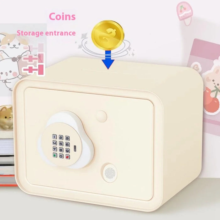 7608 Children Small Safe Piggy Bank Password Money Box Creative Toy - Beige - 3