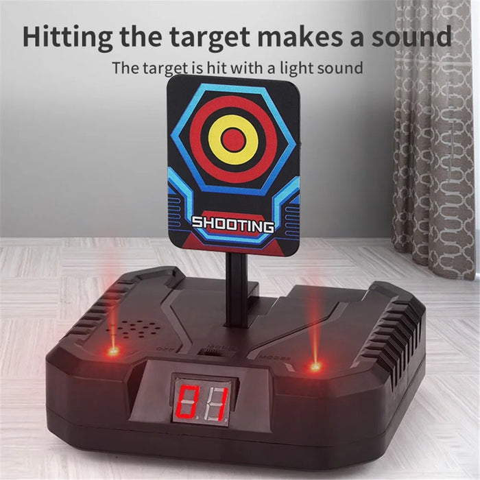 3580A Children Electric Movable Shooting Target Automatic Reset Soft Bullet Shooting Electronic Scoring Target - 3
