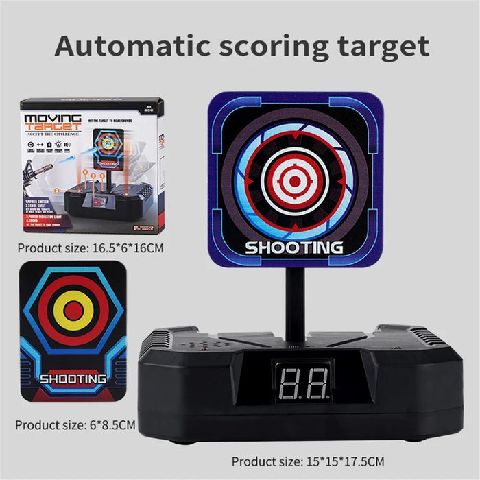 3580A Children Electric Movable Shooting Target Automatic Reset Soft Bullet Shooting Electronic Scoring Target - 7