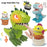 Dinosaur Teeth Game for Kids Biting Finger Push Tooth Down Game Prank Toys with Sound and Light - Green - 3