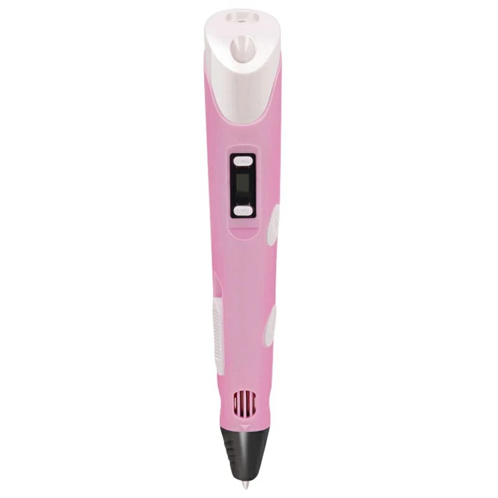 2nd Generation 3D Printing Pen High Temperature 3D Drawing DIY Doodling Tool - Pink - 1