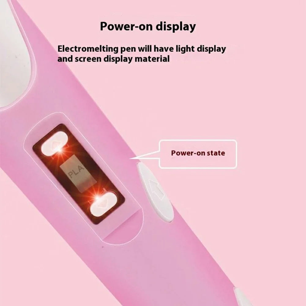 2nd Generation 3D Printing Pen High Temperature 3D Drawing DIY Doodling Tool - Pink - 6