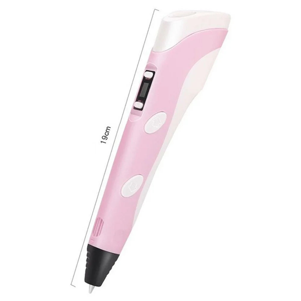 2nd Generation 3D Printing Pen High Temperature 3D Drawing DIY Doodling Tool - Pink - 7