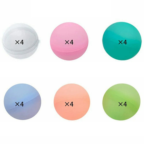 24PCS Reusable Water Balloons for Kids Pool Beach Water Toys Quick Fill Splash Balls - 1