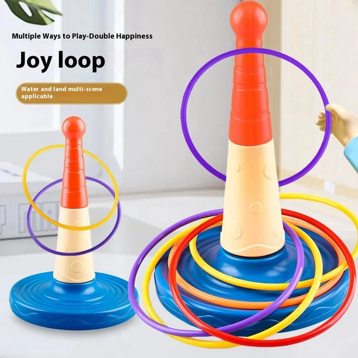 2410 Children Throw Circle Game Stacking Toy Set Interactive Family Game Educational Skill Development - 2