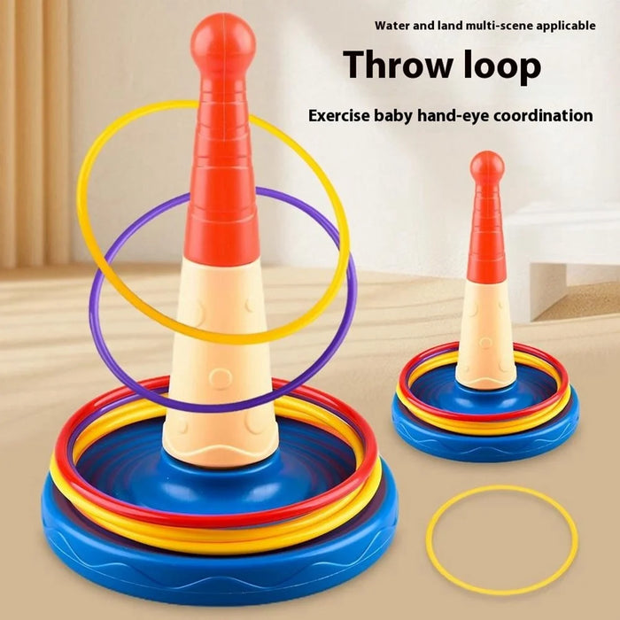 2410 Children Throw Circle Game Stacking Toy Set Interactive Family Game Educational Skill Development - 4